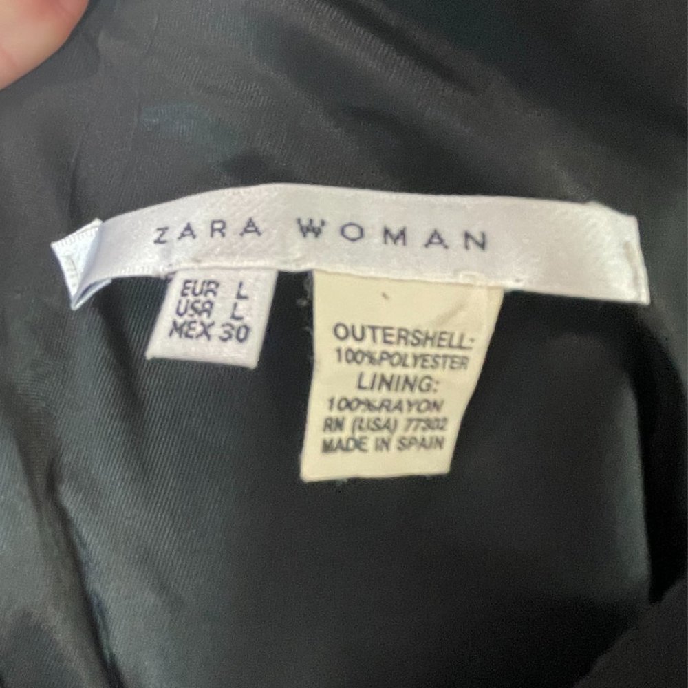 👗 ZARA | Black Tailored Sleeveless Dress | Size L - Picture 5 of 8